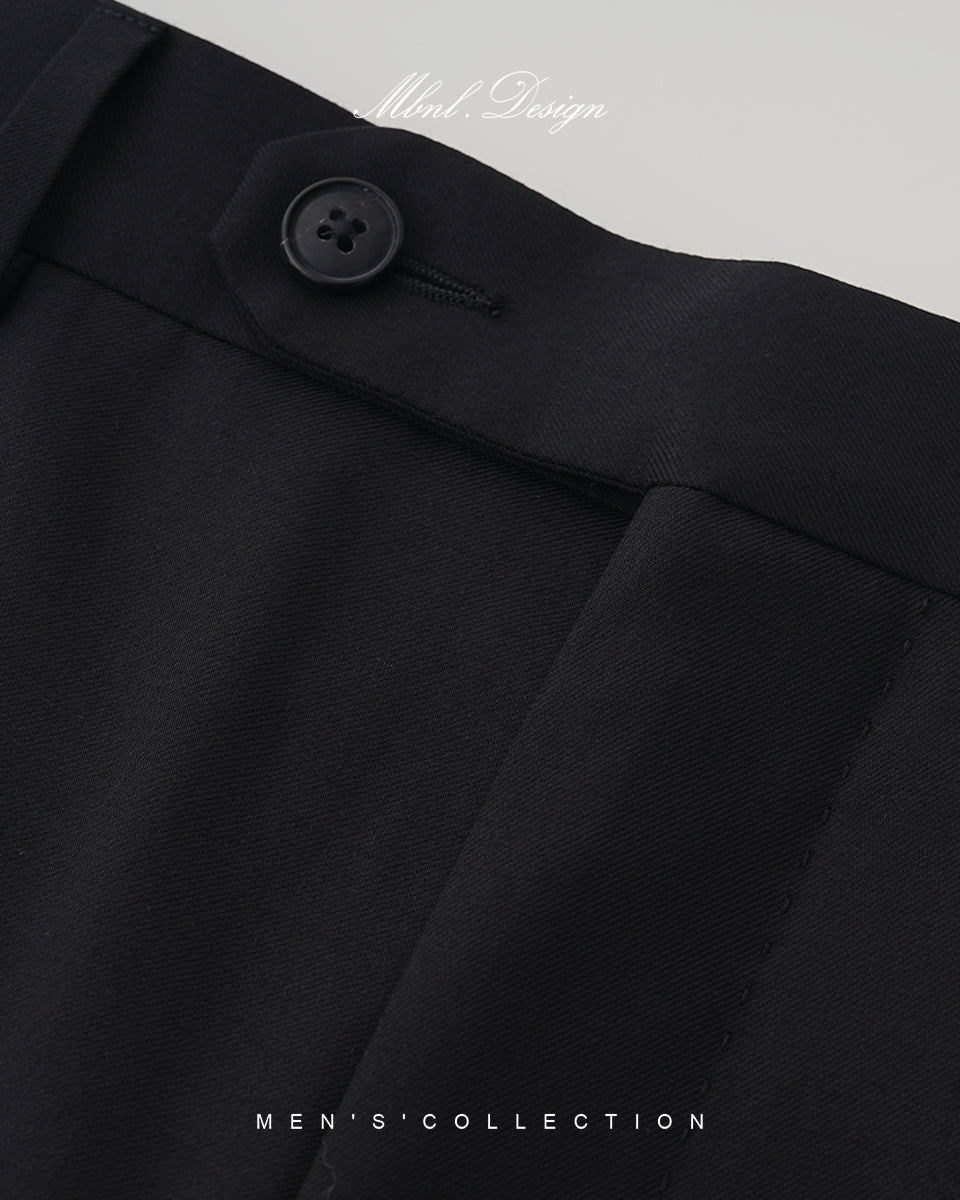 Horn Button Wool Trousers