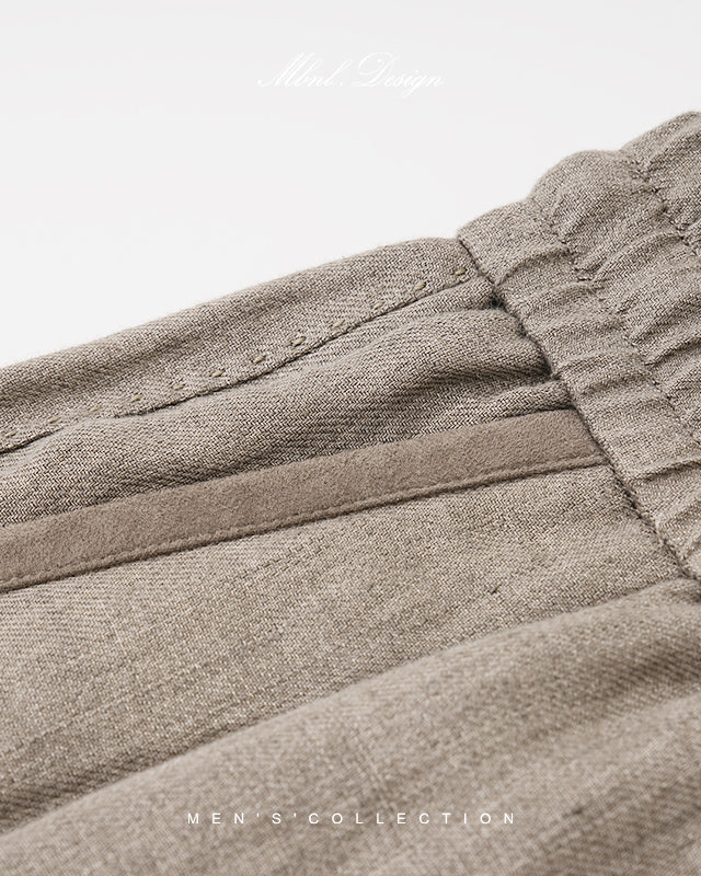 Linen Elastic Casual Pants