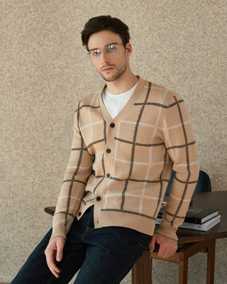 9-Stitch Wool-Cotton Cardigan