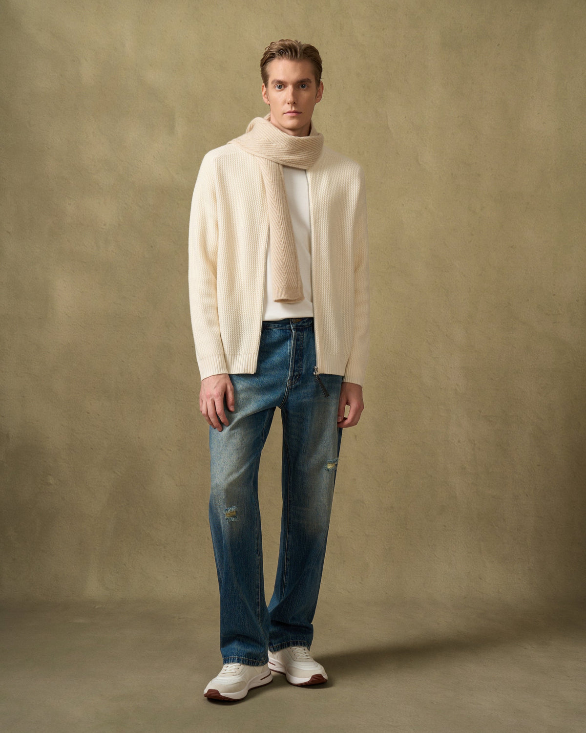 100% Wool Cardigan in Muted Colors
