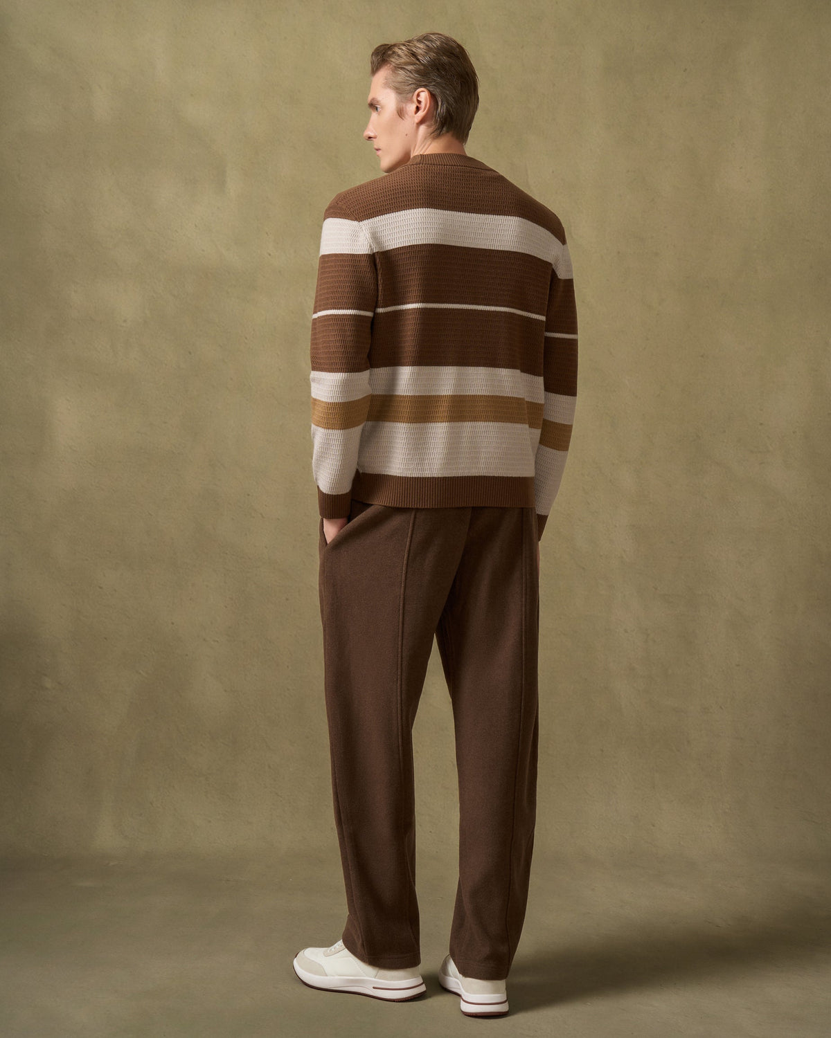 Sheep's Wool Textured Woven Cardigan