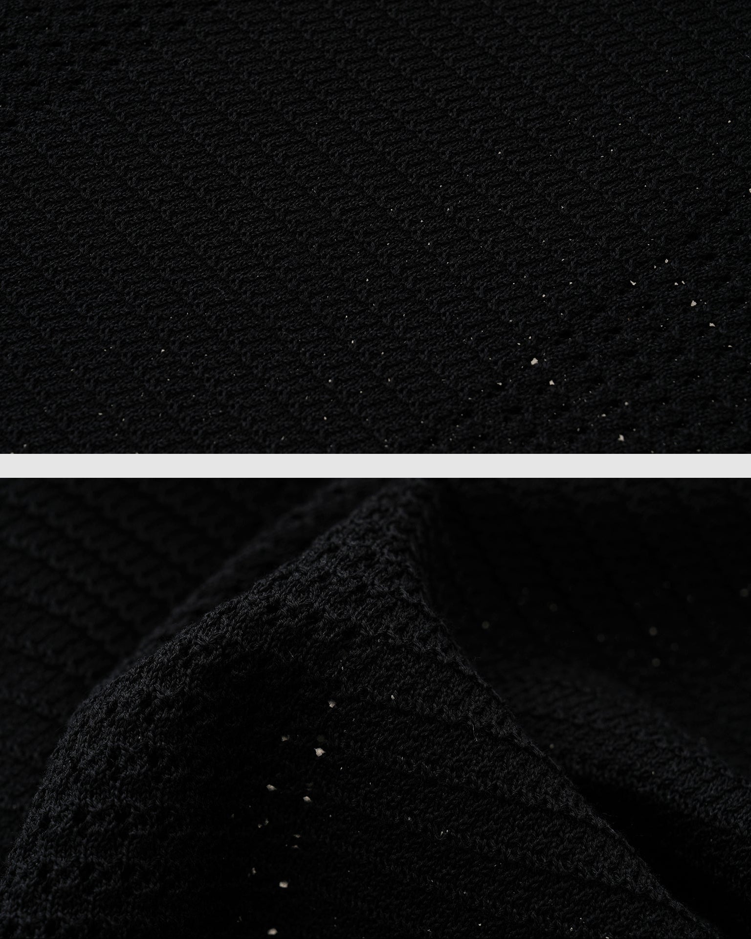 Open Knit Silk Cotton Polo