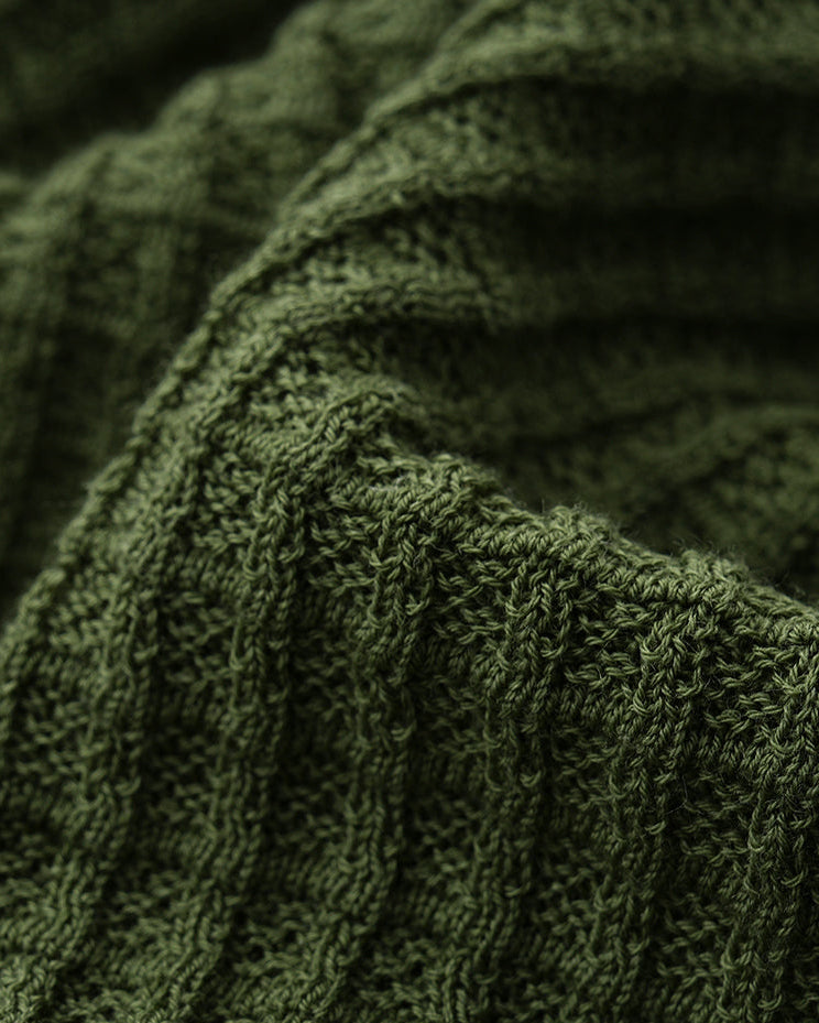 Waffle Silk Knit Polo