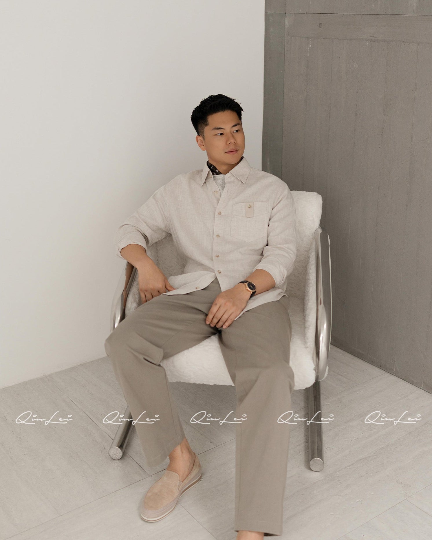 Textured Linen Shirt