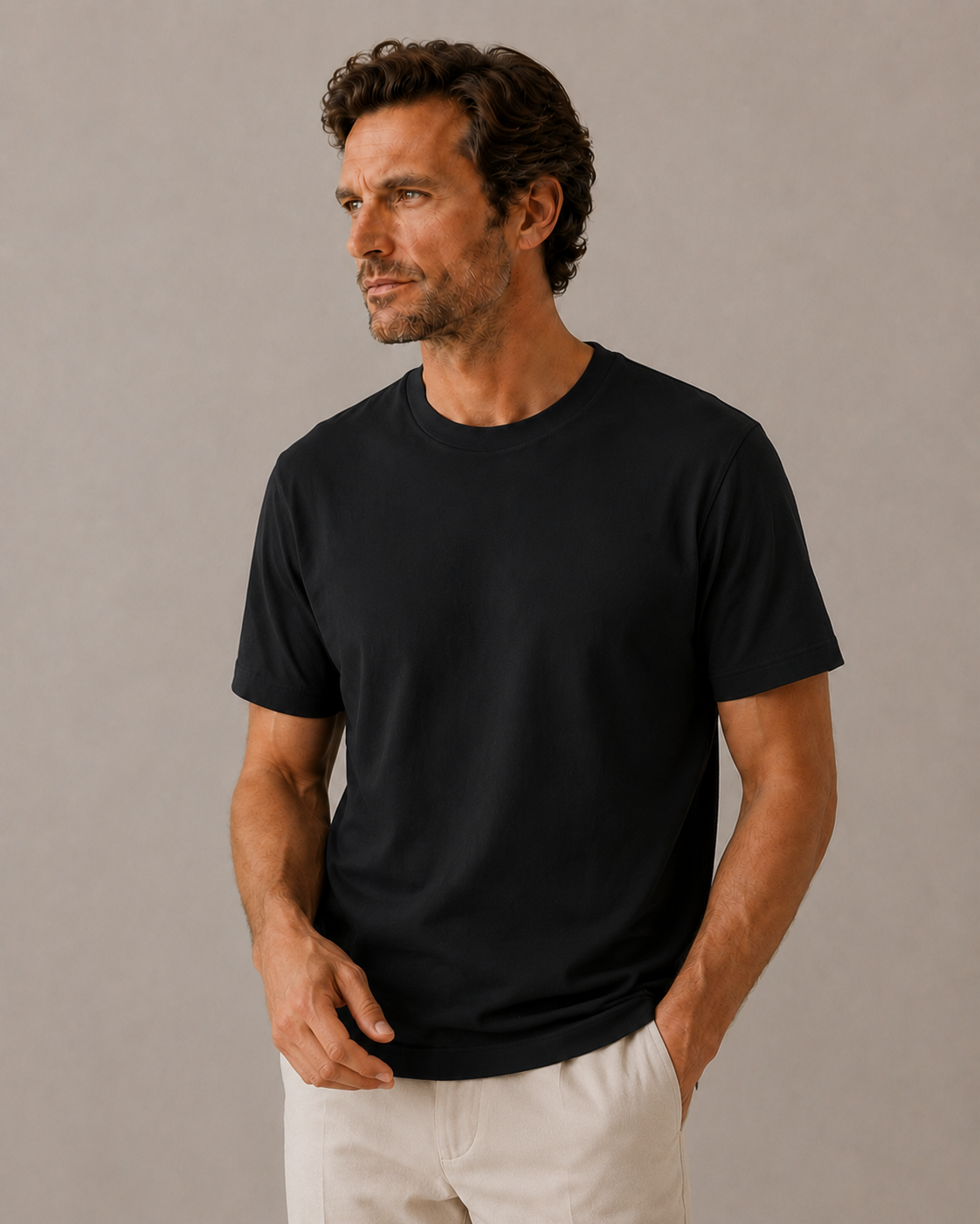 Cotton-Blend Classic T-Shirt