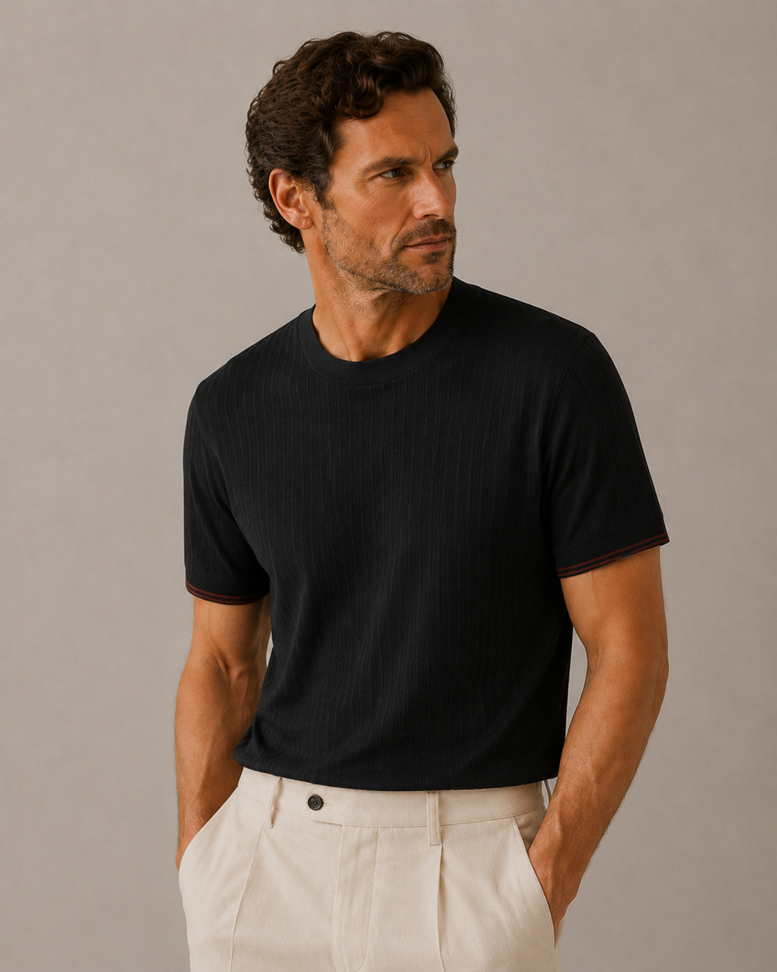 Mesh Cotton T-Shirt