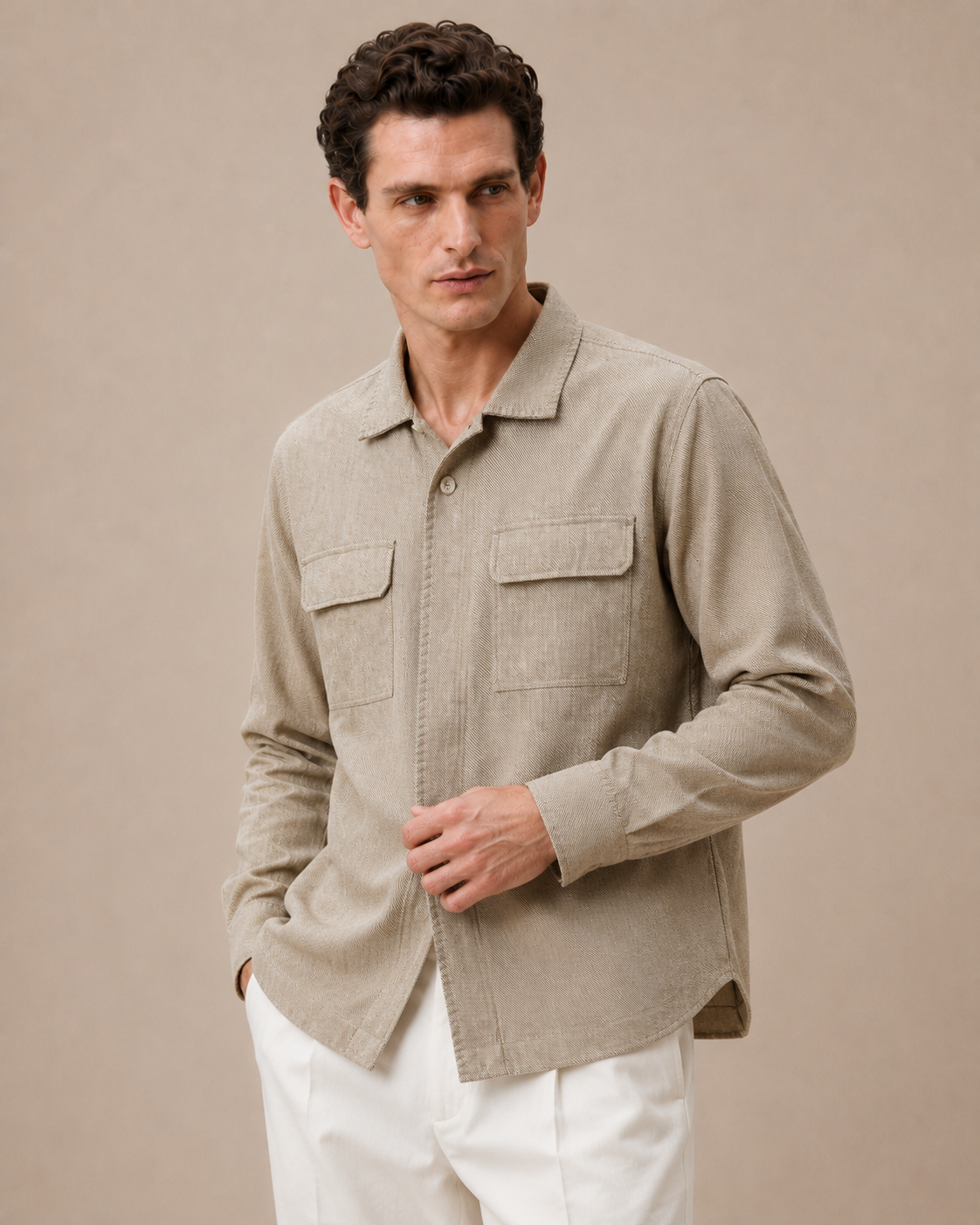 Twill Textured Linen Shirt