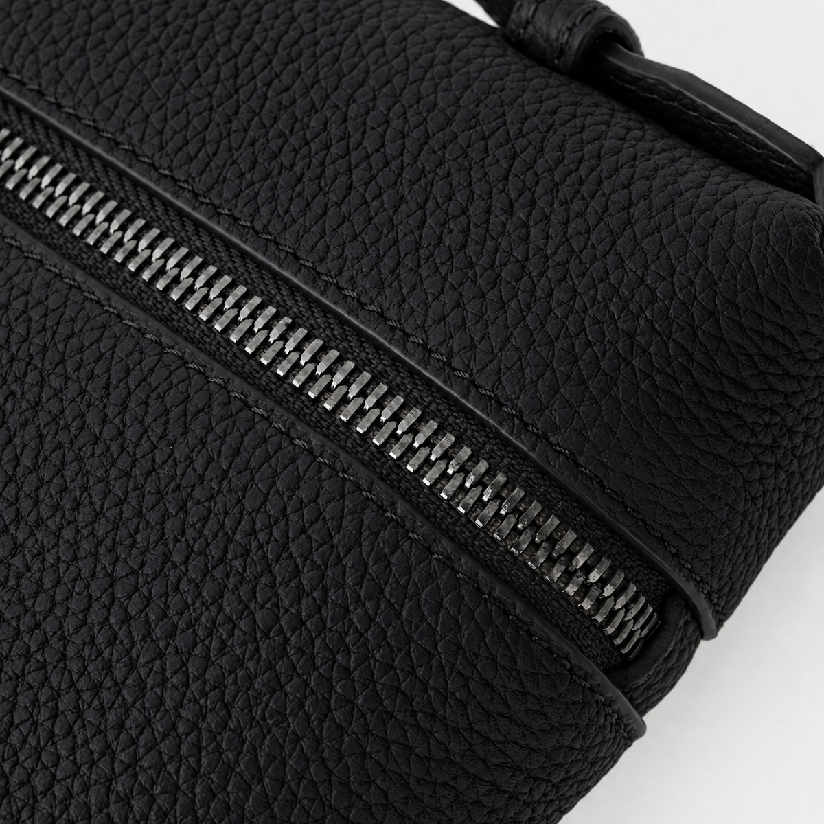 100% Cowhide Leather Bag – Lychee Texture, Structured Shape