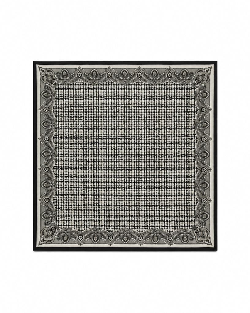 Custom-Woven Wool and Silk Scarf