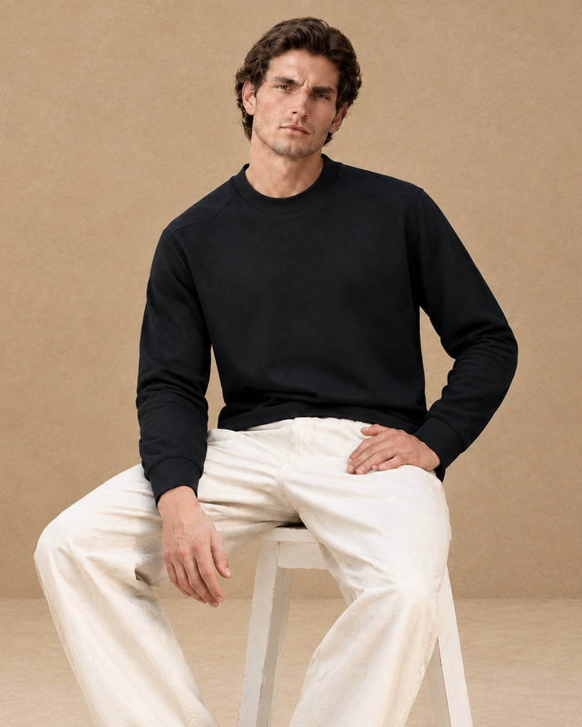 Modal-Cotton Blend Long-Sleeve T-Shirt