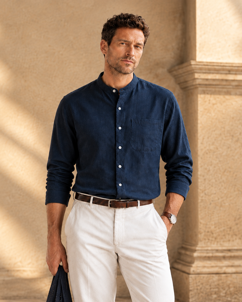 Normandy Shell Button Linen Shirt