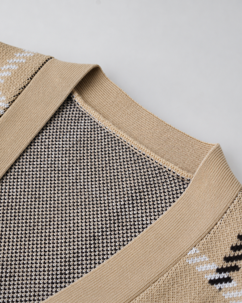 9-Stitch Wool-Cotton Cardigan