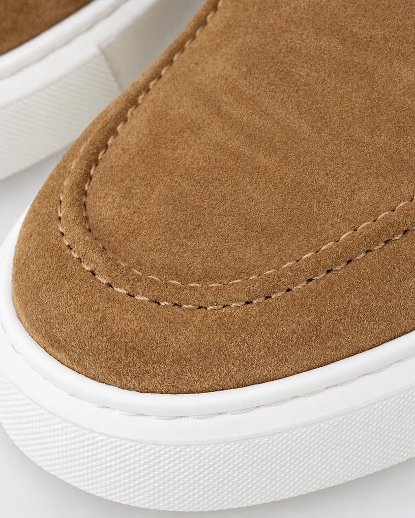Cowhide-Lined Matte Suede Sailing Shoes