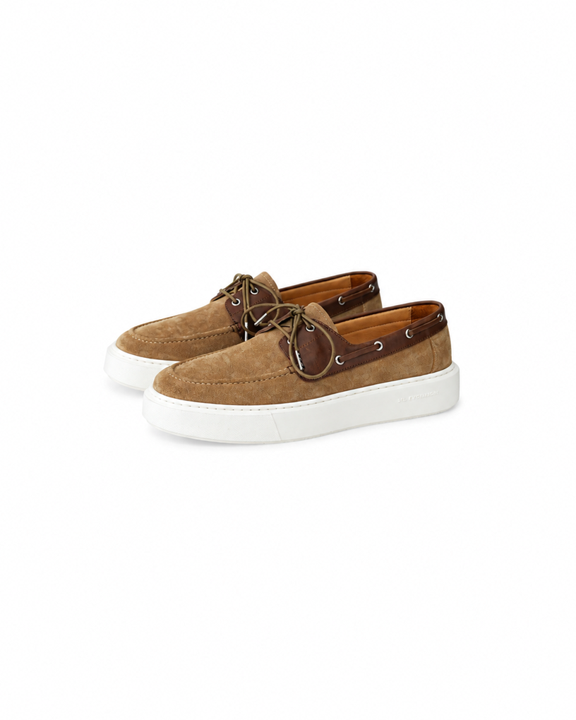 Cowhide-Lined Matte Suede Sailing Shoes