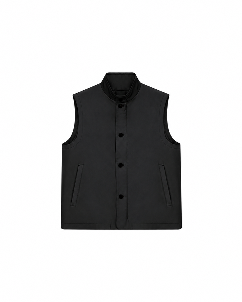 Cashmere and Wool-Lined Windproof Vest