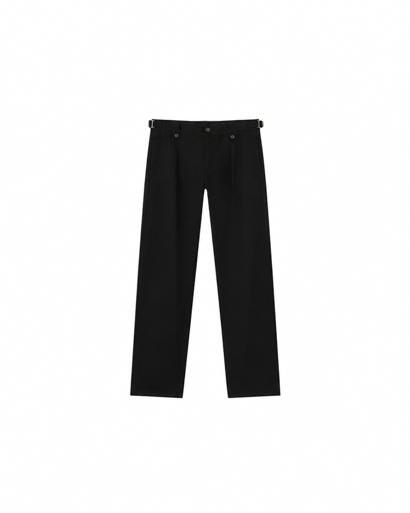 100% Cotton Symmetrical-Pleated Casual Pants