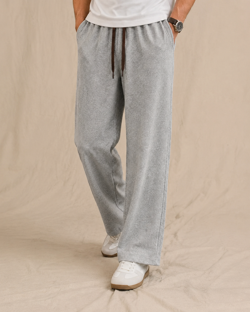Cotton-Blend Straight-Leg Pants