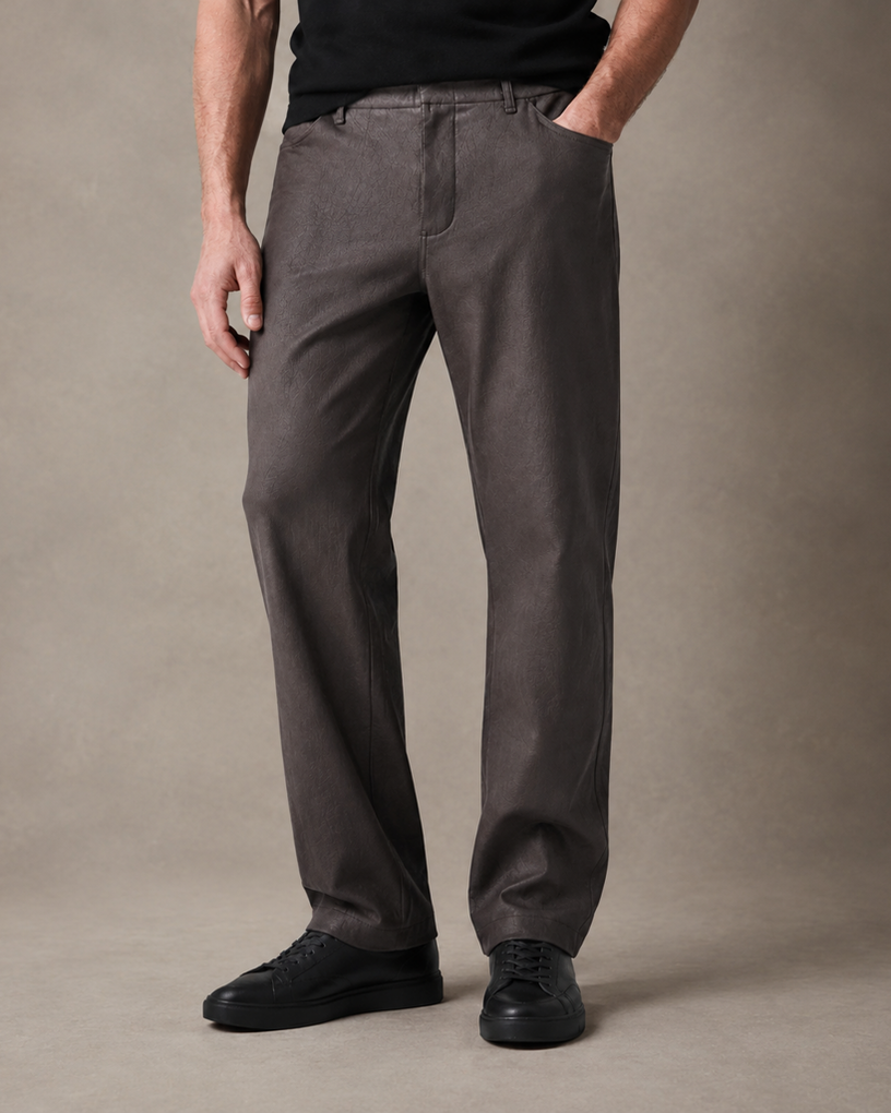 Vintage-Textured Trousers