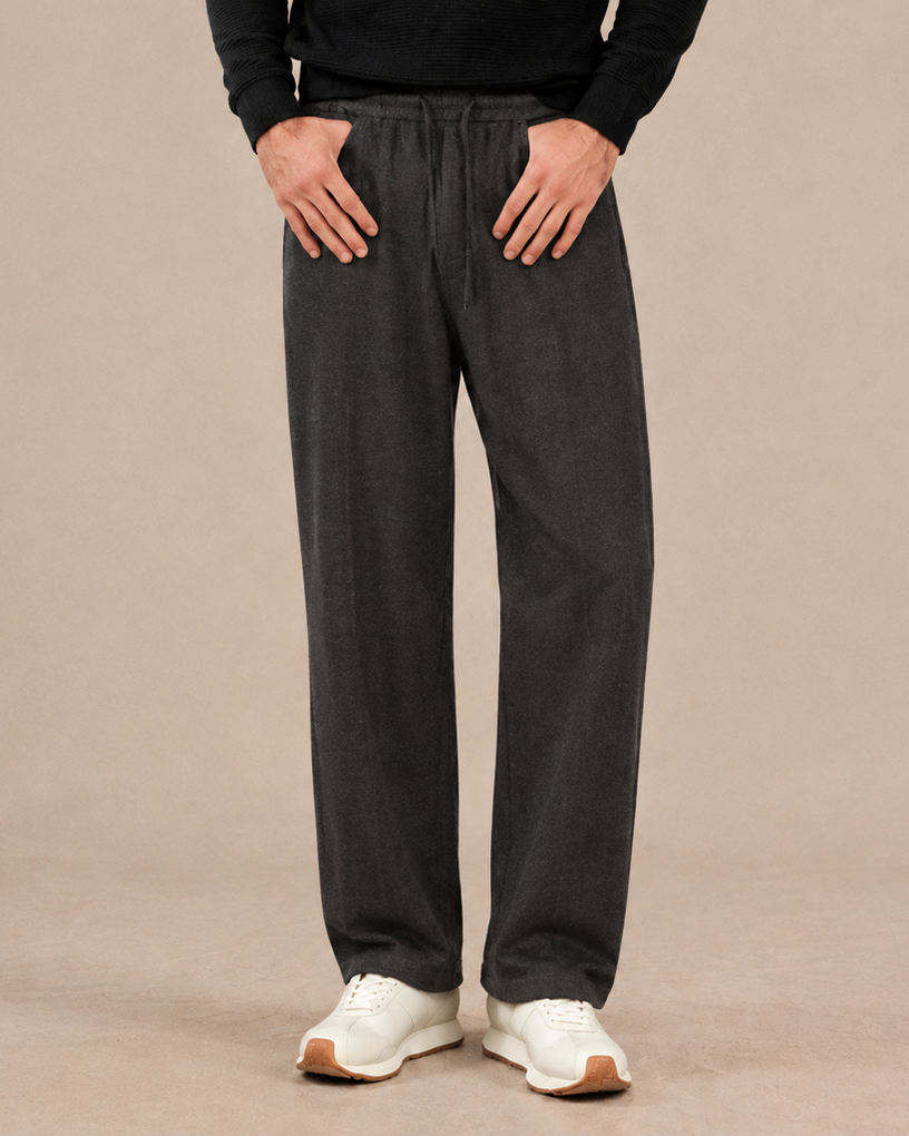 Drawstring Wool Trouser