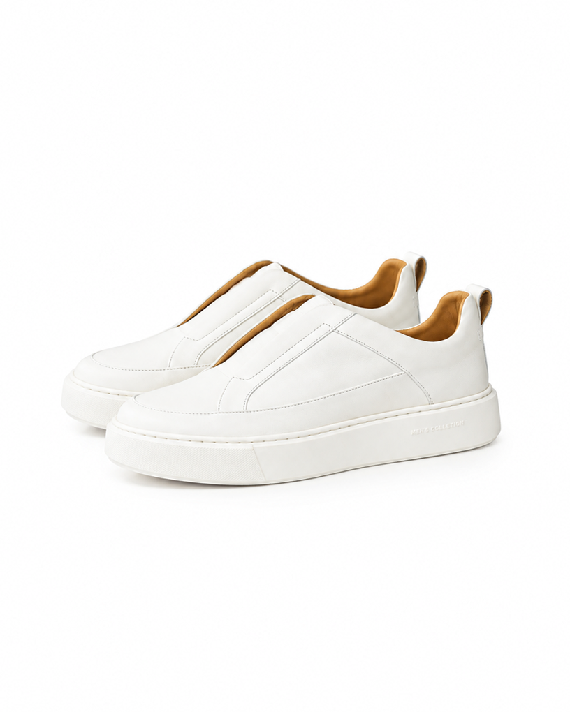 100% Genuine Leather Sneakers with a Luxurious, Lustrous Finish