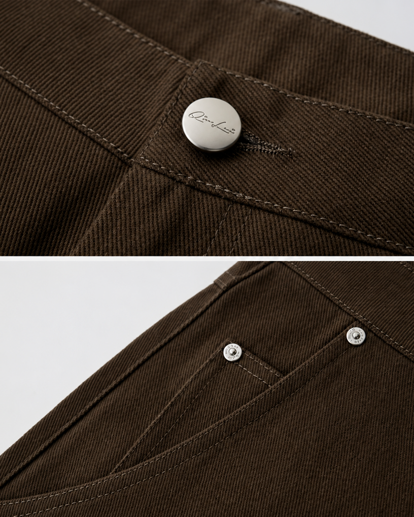100% Cotton Textured Casual Pants – Clean, Refined Fit