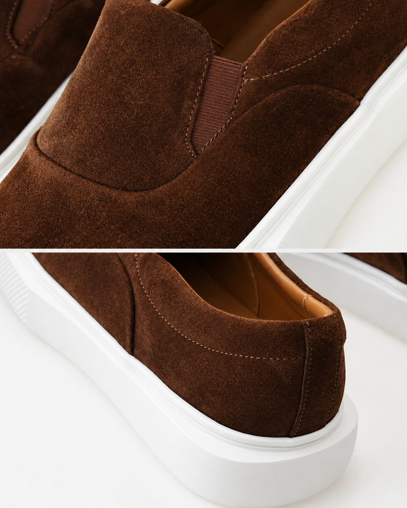Full-Grain Cowhide Sneakers with Lambskin Lining