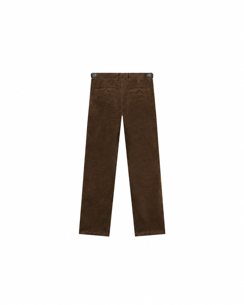 Cotton Corduroy Pleated Trousers – Tailored Waist