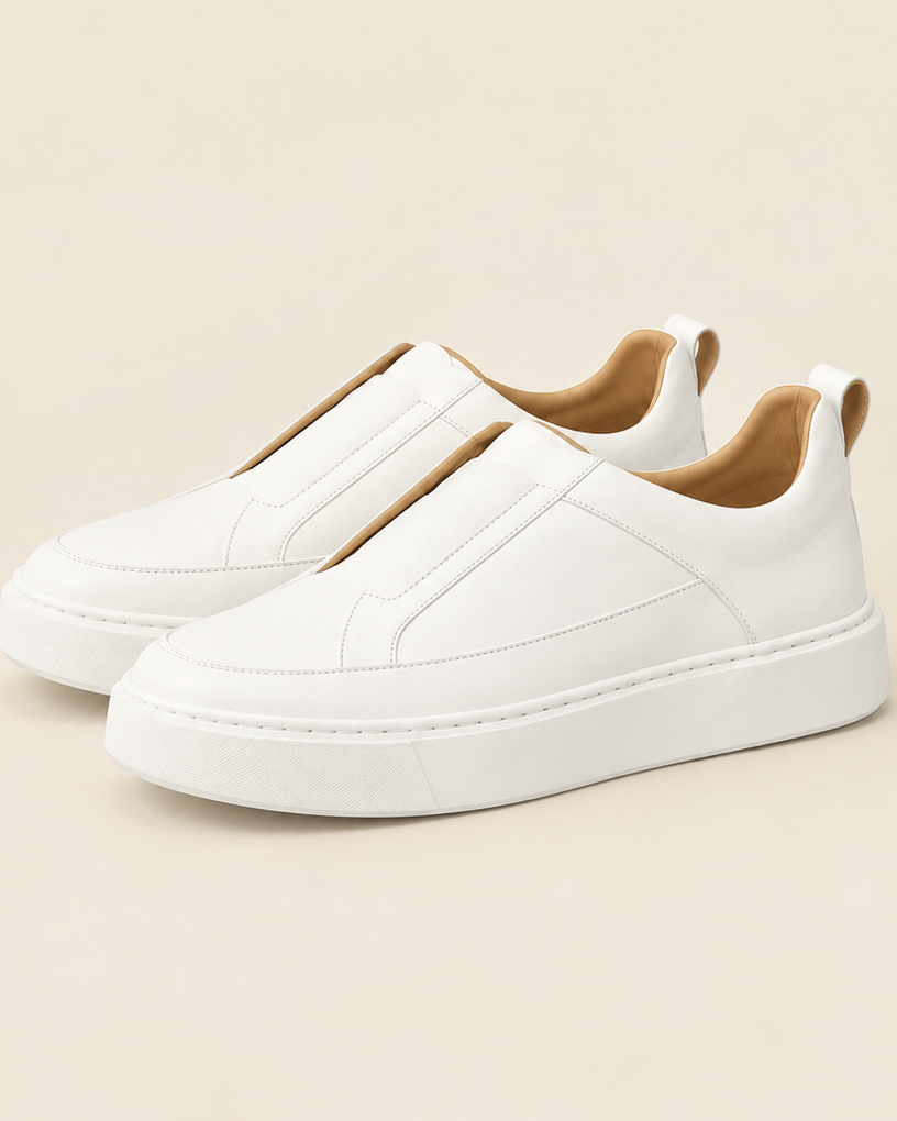 100% Genuine Leather Sneakers with a Luxurious, Lustrous Finish