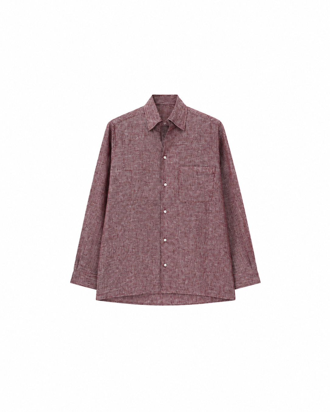 Linen-Ramie Shirt with Natural Shell Buttons