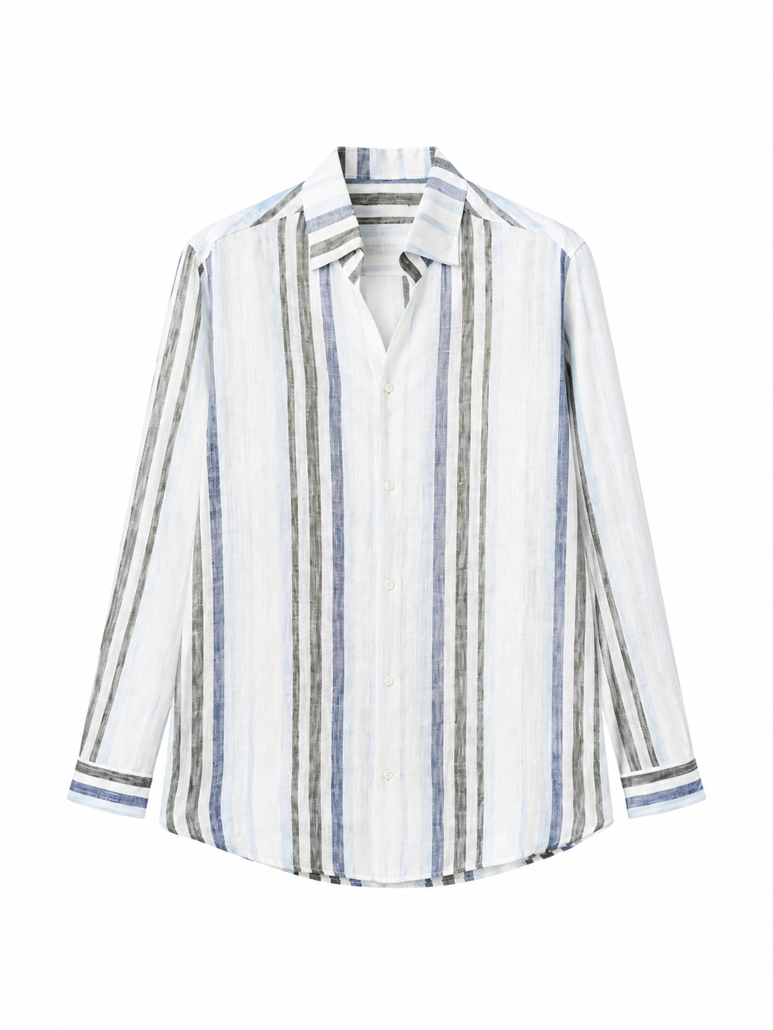 100% Linen Curved Hem Shirt