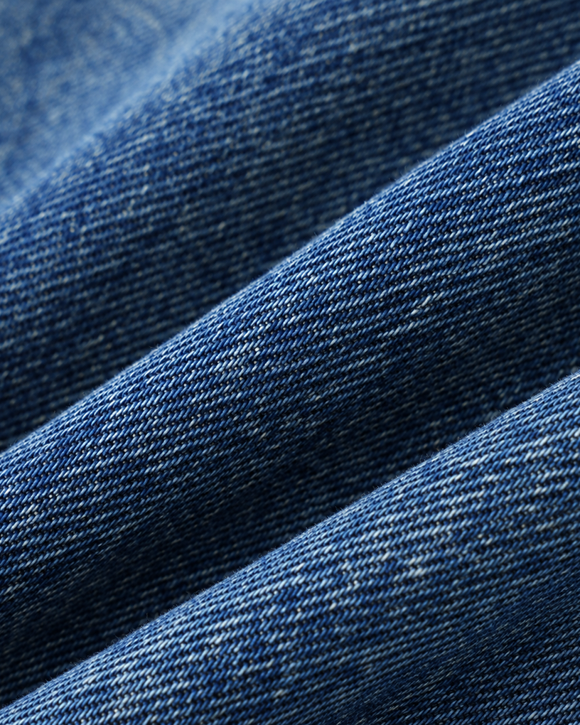 100% Cotton Relaxed-Fit Vintage Denim Jeans