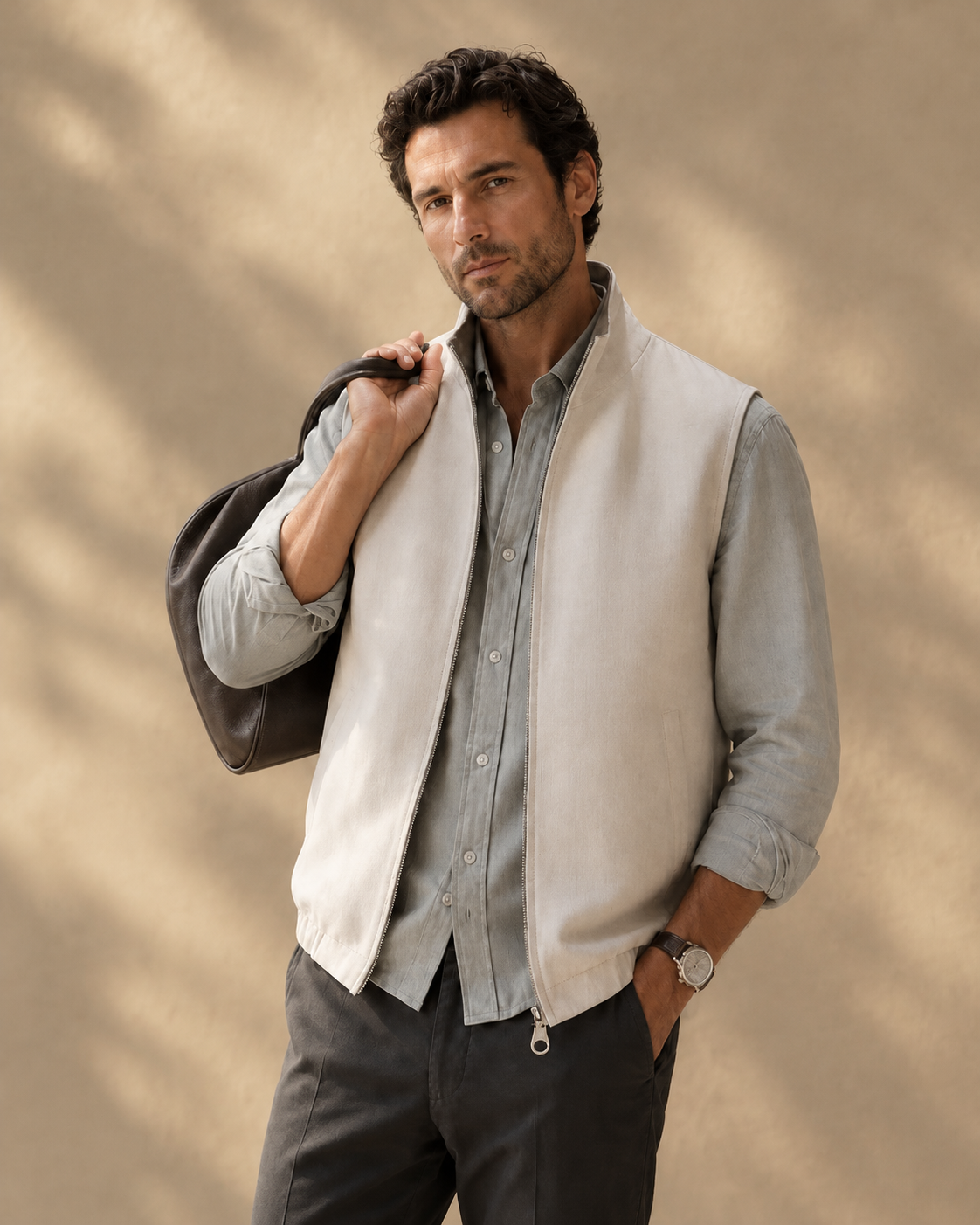 Reversible Linen Vest