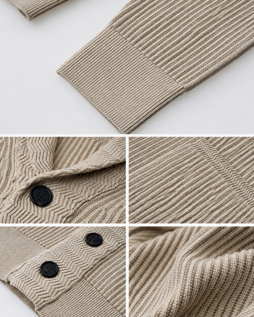 Sheep's Wool 12-Gauge Knit Cardigan