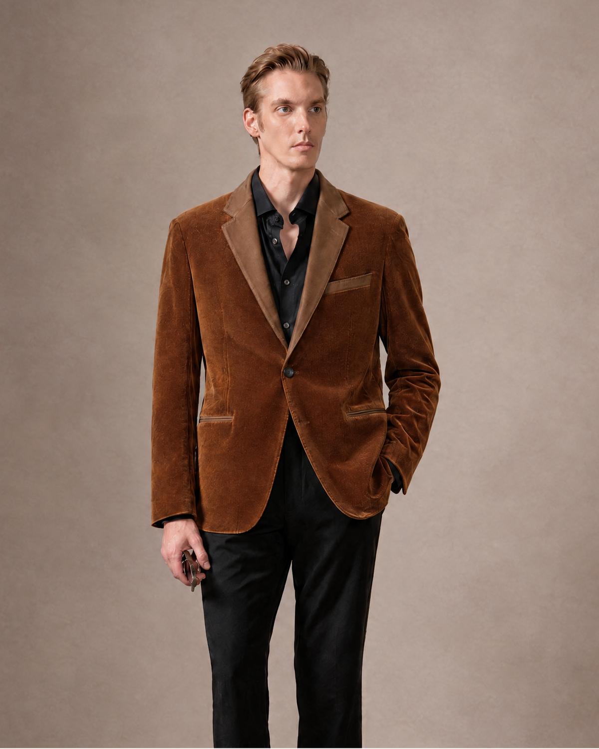 Neapolitan-Style Pure Cotton Corduroy Blazer