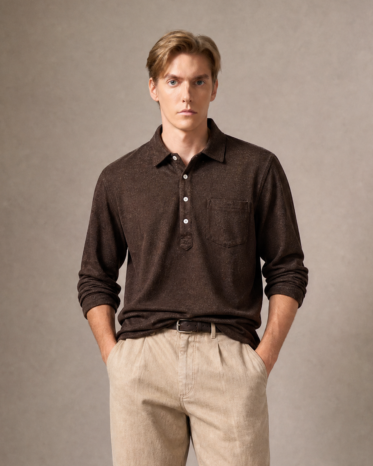 French Linen Long-Sleeve Shirt