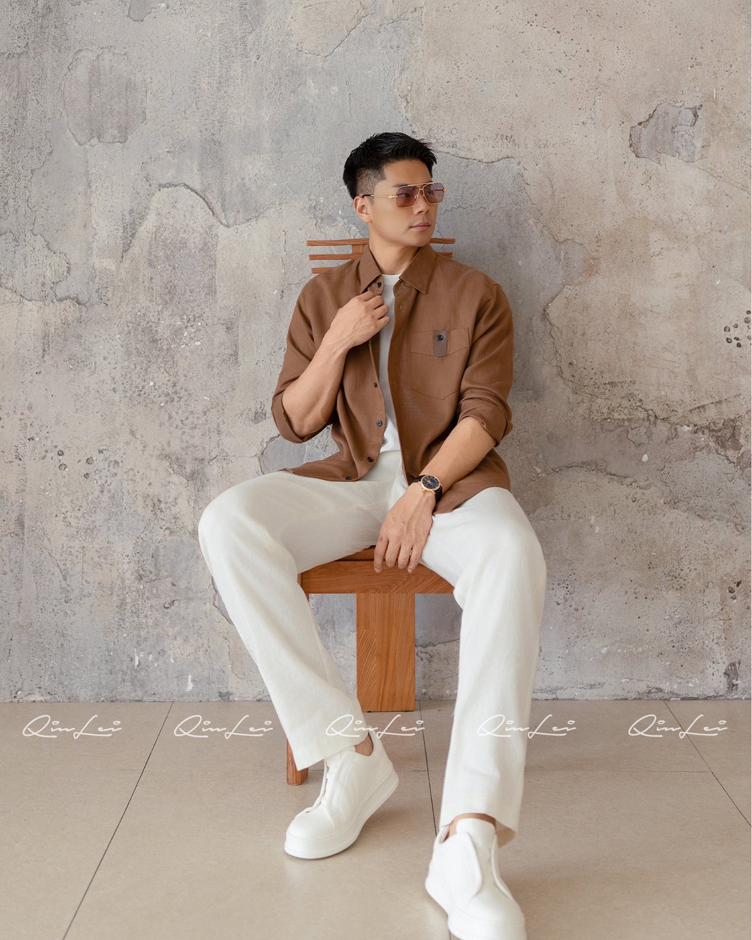 Textured Linen Shirt