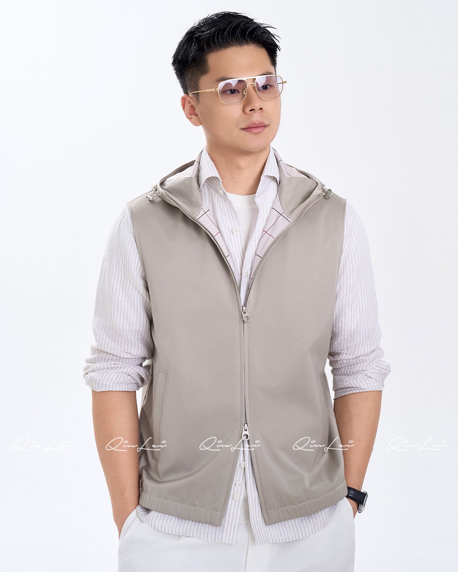 Hooded Silk Vest