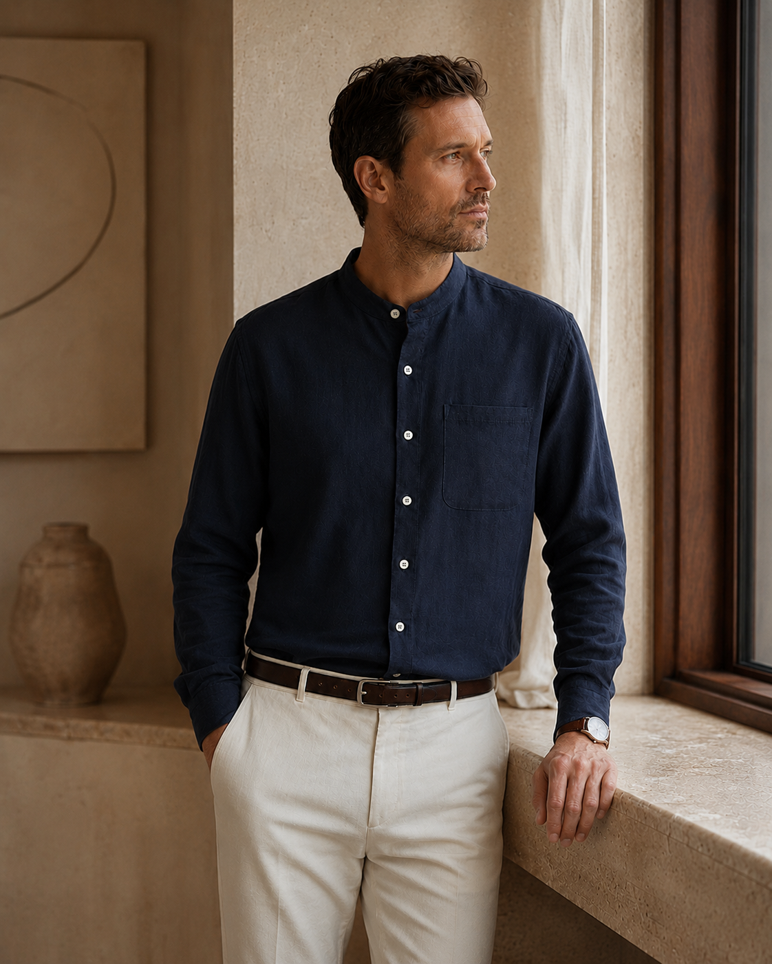 Normandy Shell Button Linen Shirt