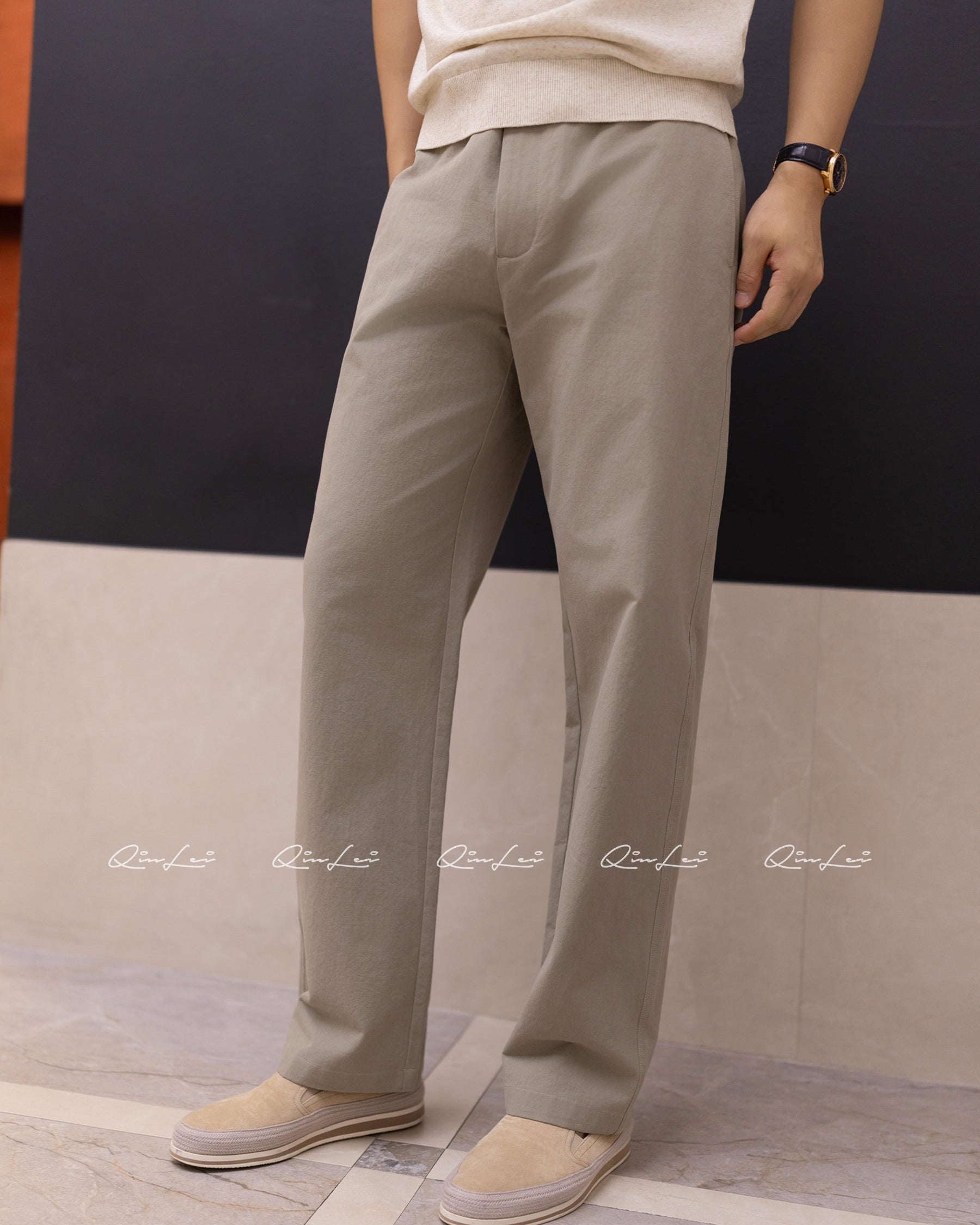 Drawstring Pima Cotton Pants