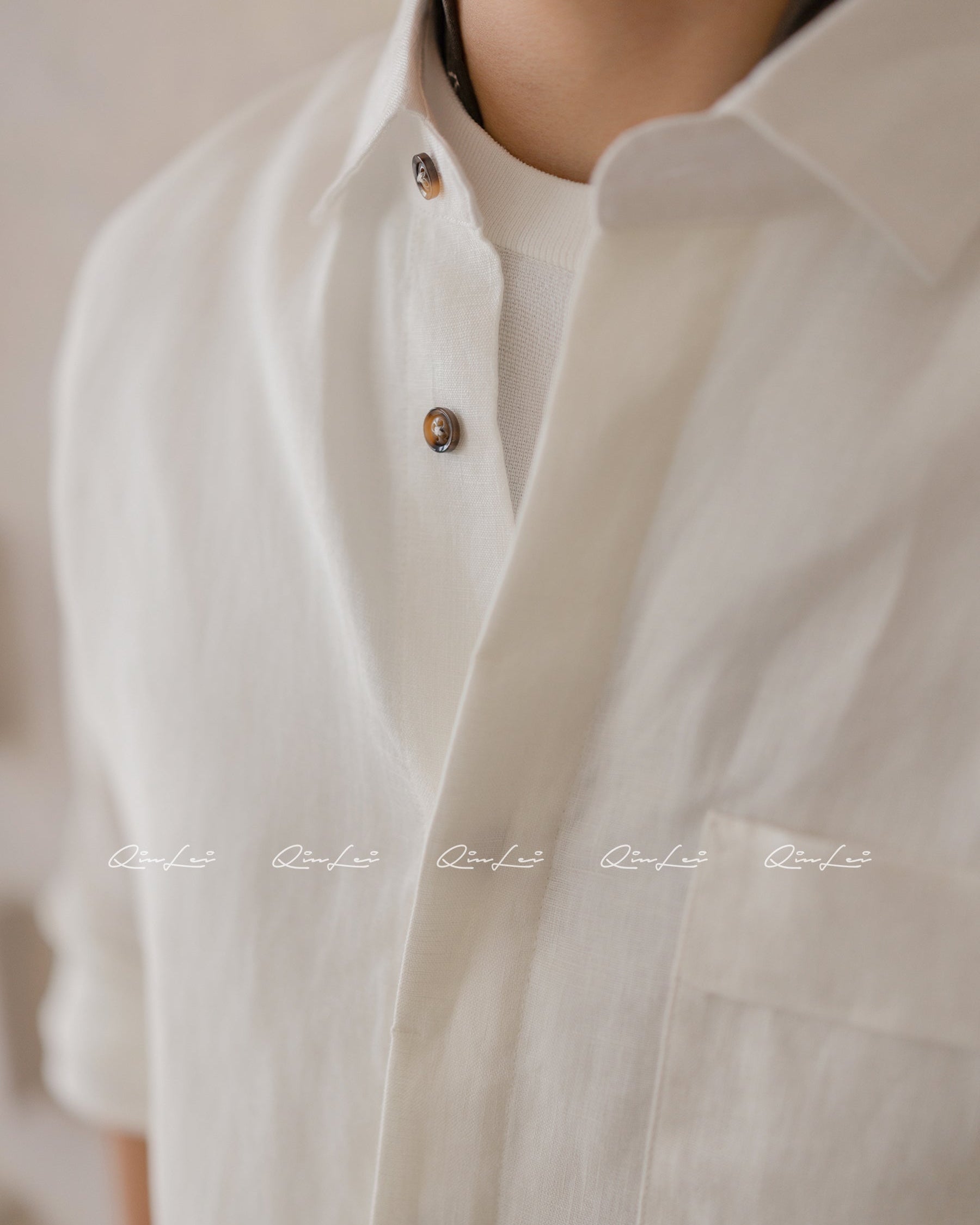 Drop Shoulder Linen Shirt