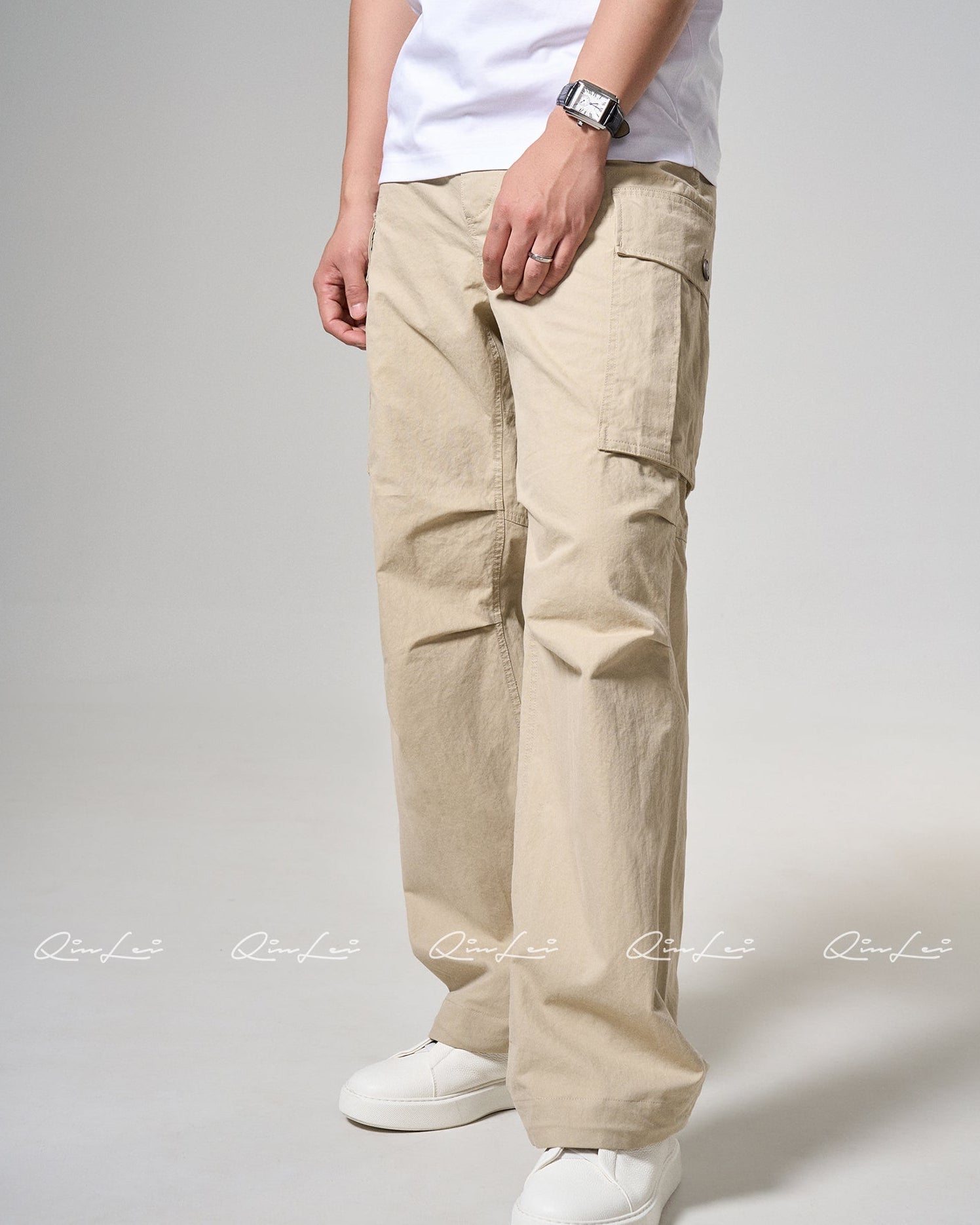 Relaxed Cotton Cargo Pants