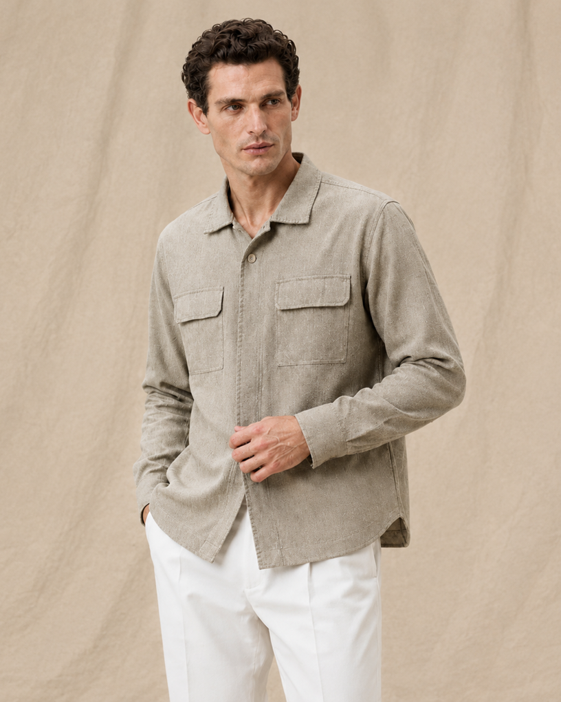 Twill Textured Linen Shirt