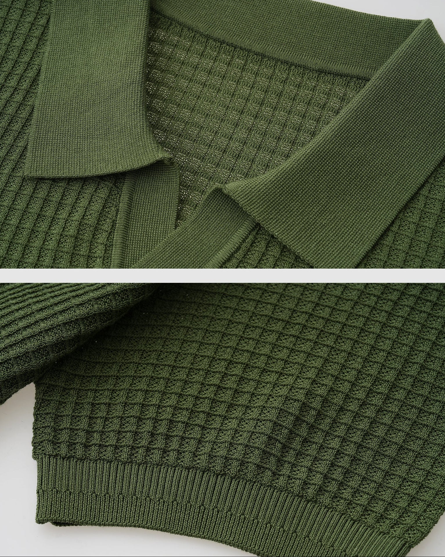 Waffle Silk Knit Polo