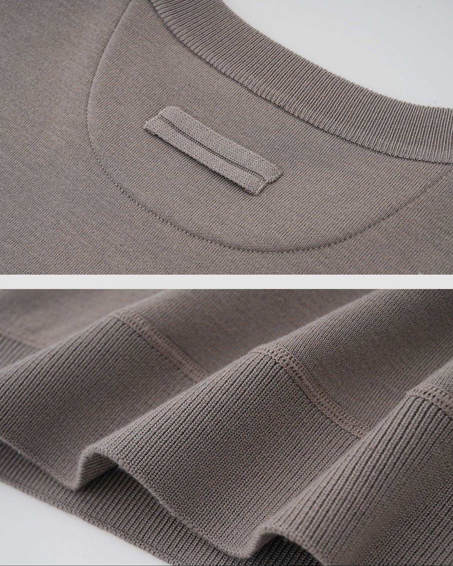 Wool Blend Plain Knit Sweater
