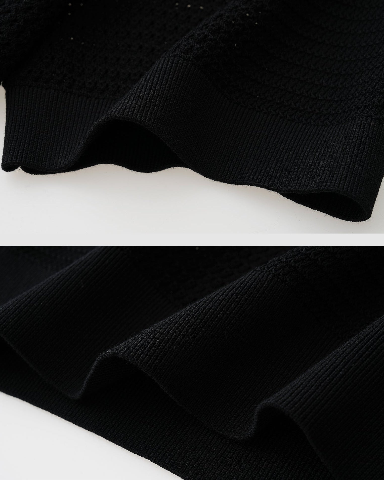 Open Knit Silk Cotton Polo