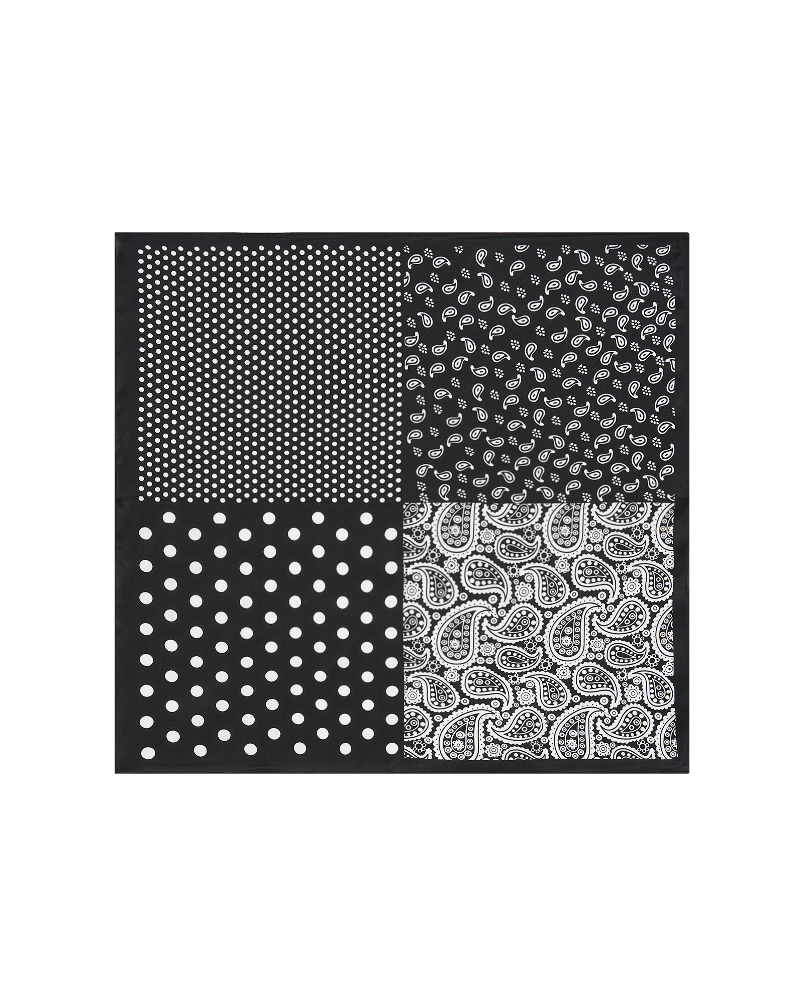 Four-Grid Silk Scarf