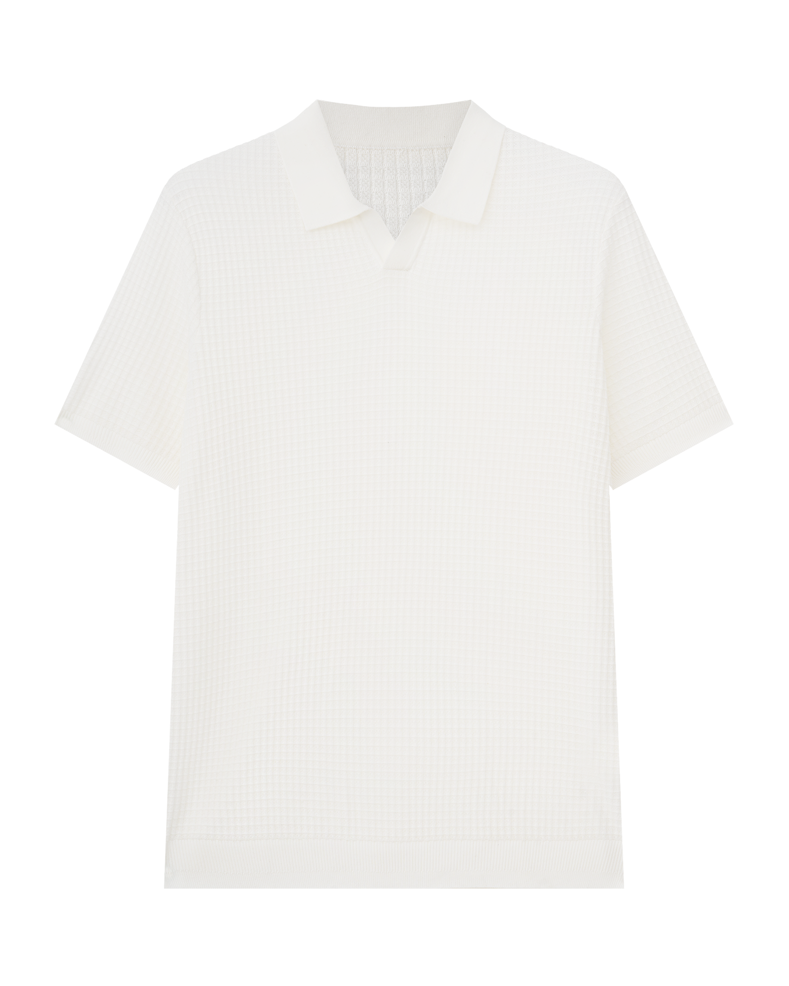 Waffle Silk Knit Polo