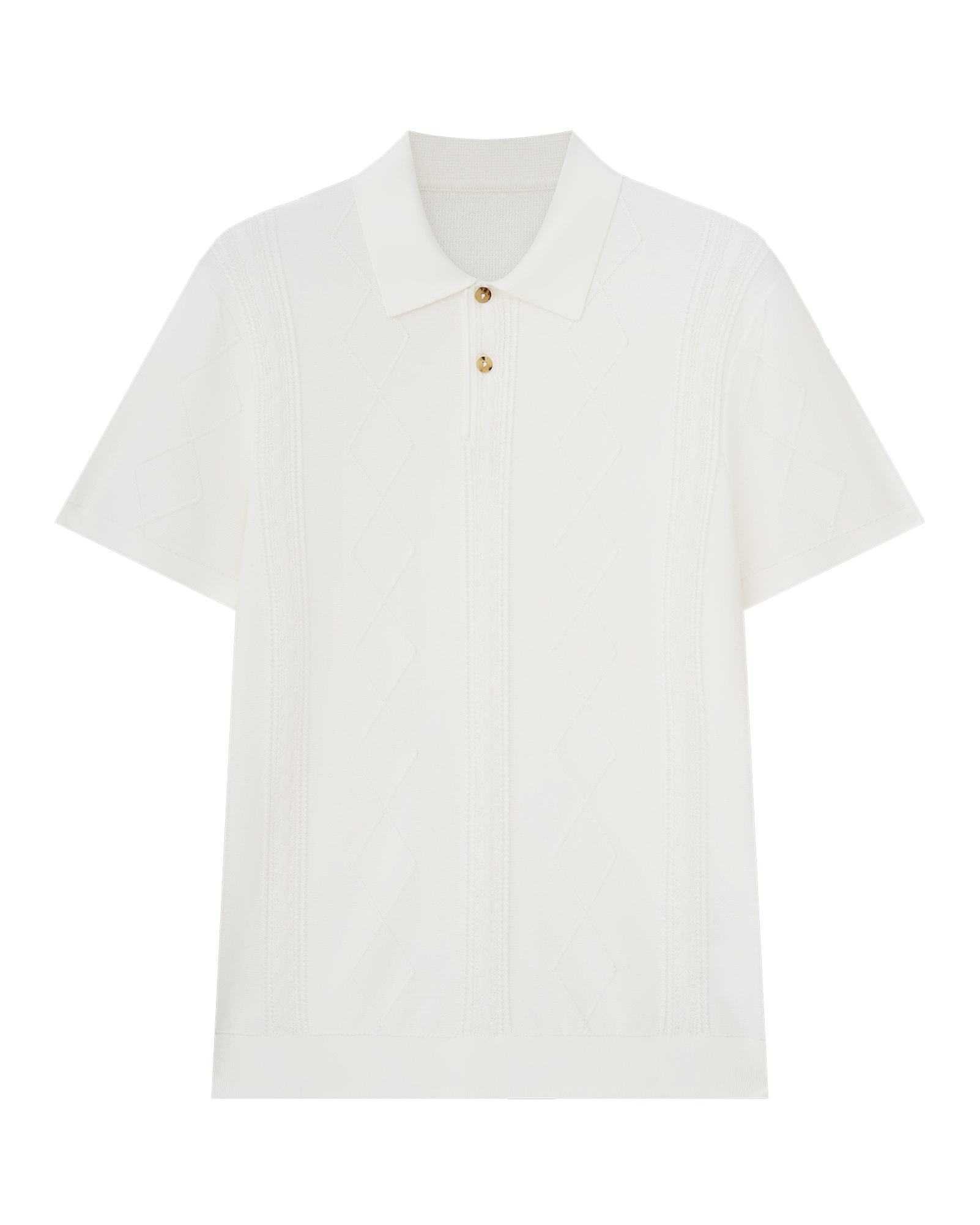Aran Cotton Knit Polo