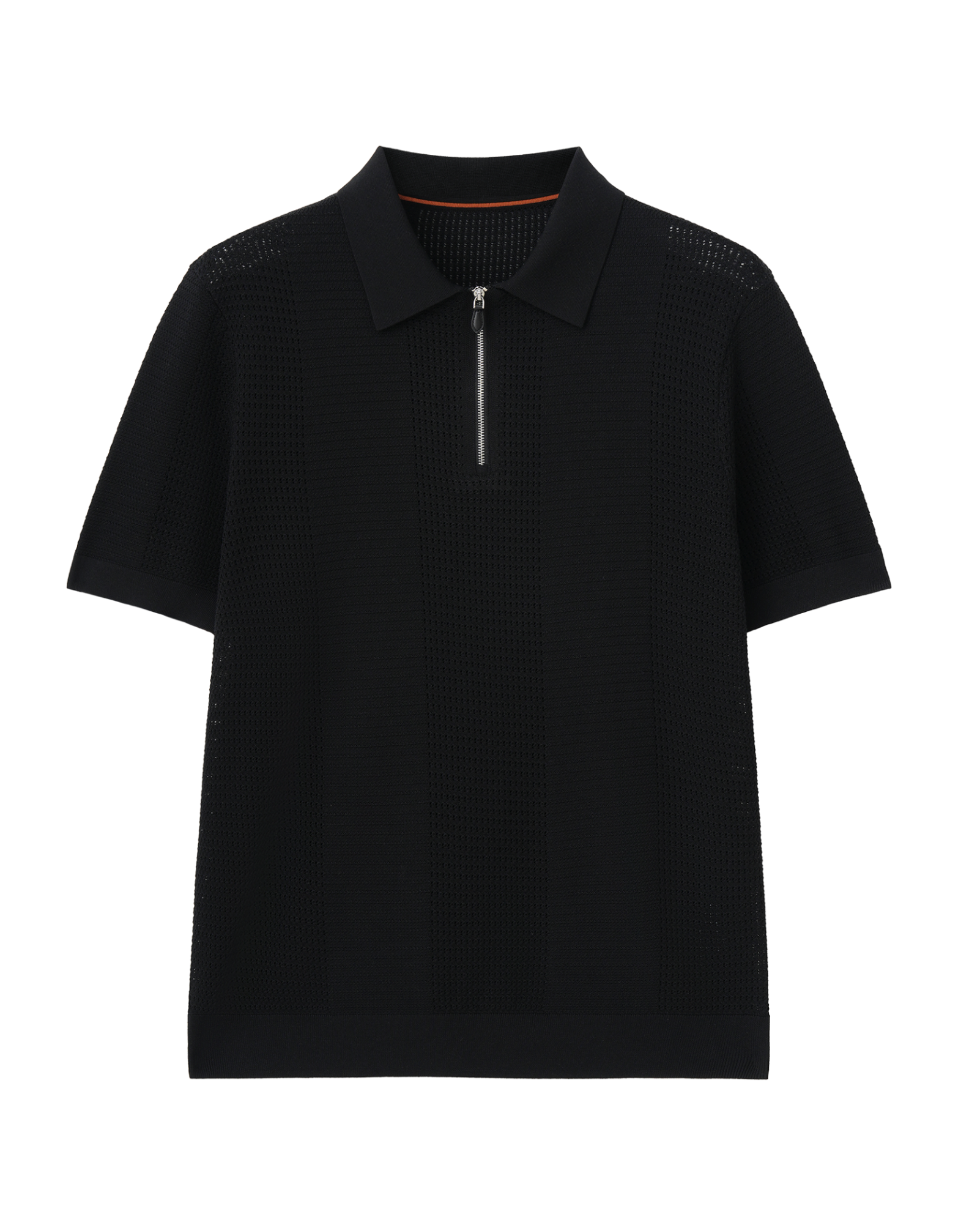 Open Knit Silk Cotton Polo