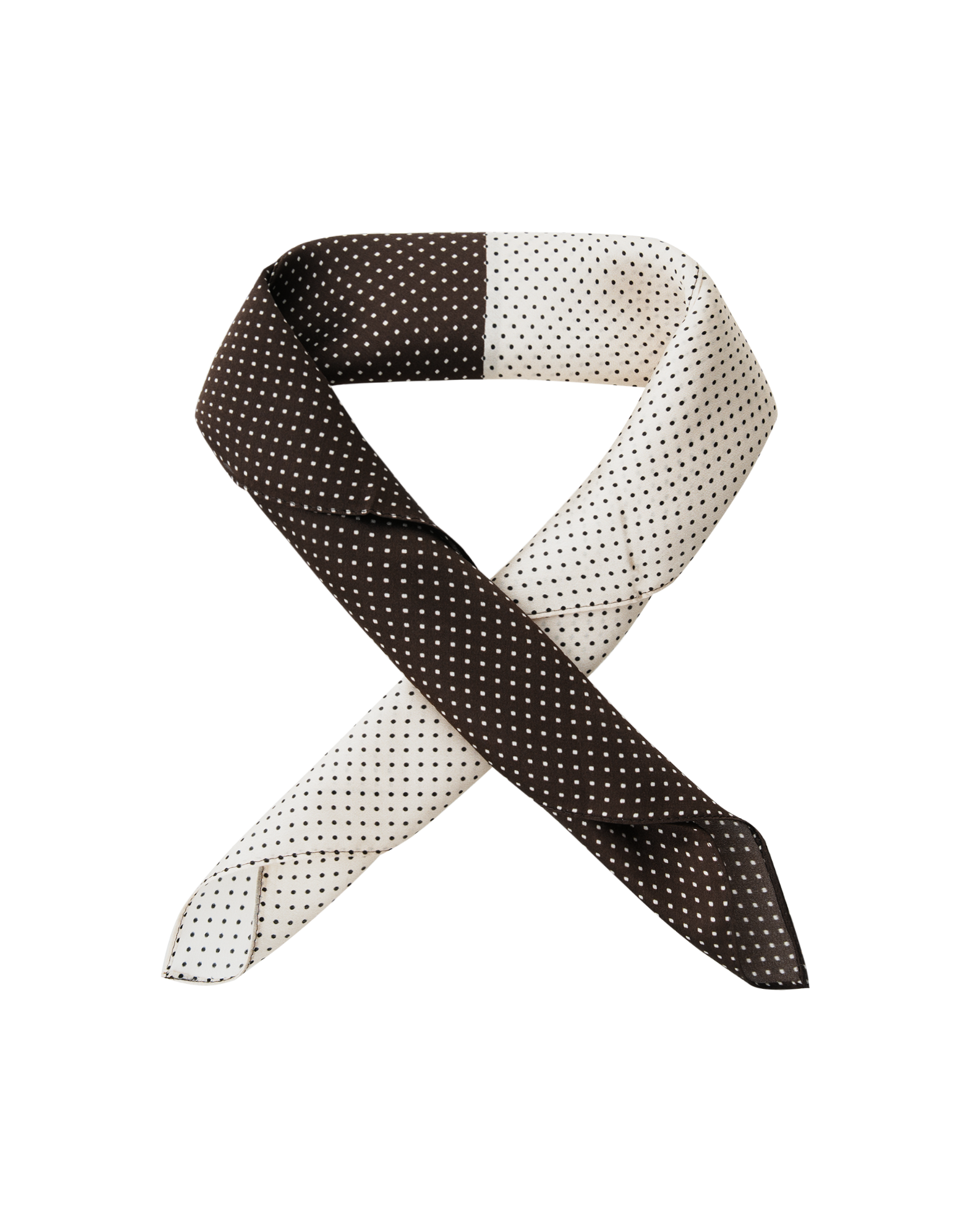 Two-Tone Polka Dot Silk Scarf